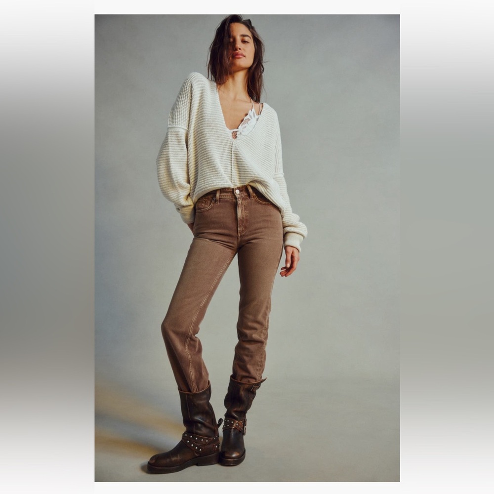 We The Free Straight Leg Jeans in Brown